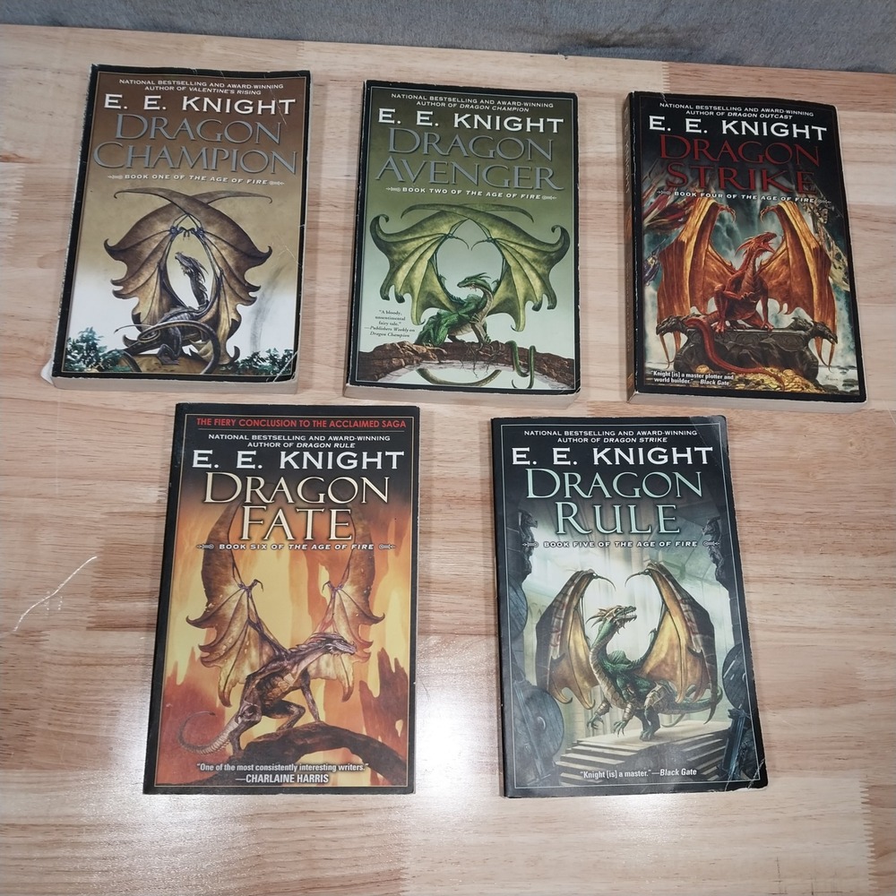 E.E. Knight Paperback Books Age of Fire Series Lot of 5 Multicolor